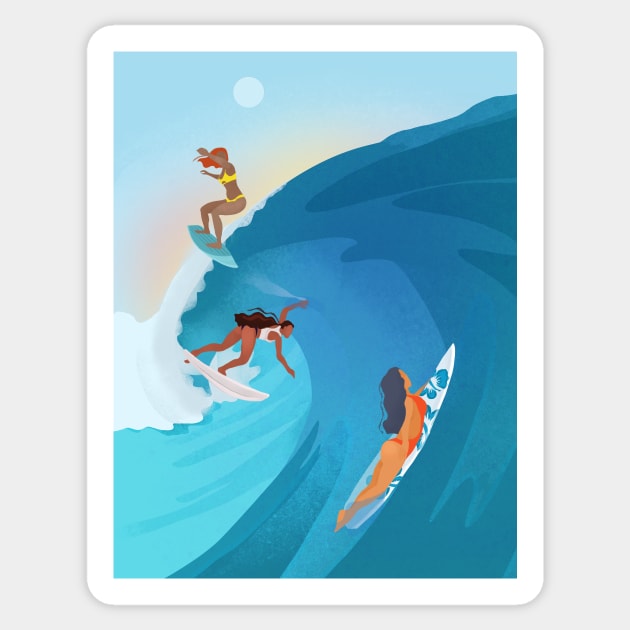 Surfers Sticker by Petras